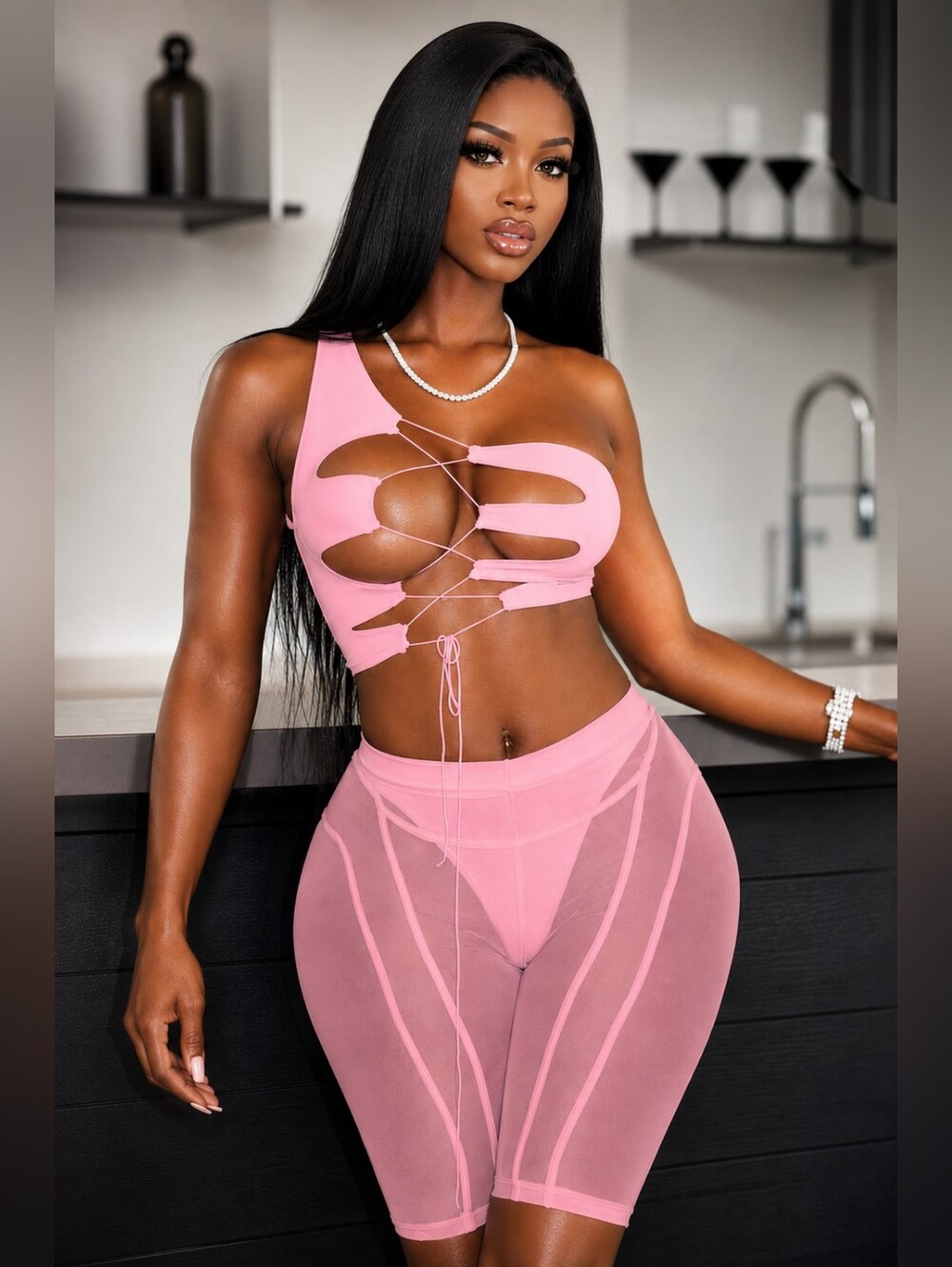 💋DRAWSTRING BANDAGE TWO-PIECE PANT SET!!!